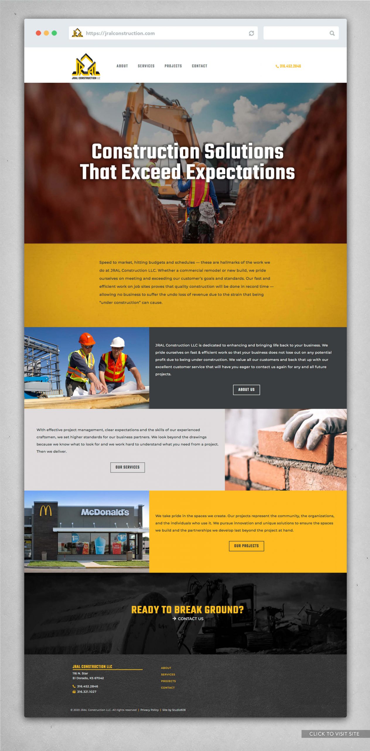 JRAL Construction Website - WordPress